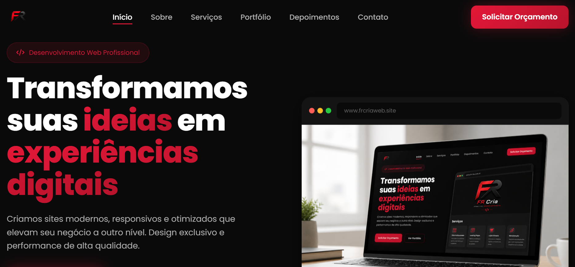 Capa do projeto Landing Page Empresarial